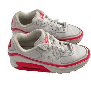Nike Undefeated x Air Max 90 White Solar Red Men's 6 Women's 7.5